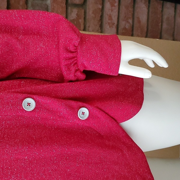 ADRIENNE VITTADINI Red Cowl Metallic Thread Long Sleeve Sweater SIZE: 2X - Picture 4 of 11
